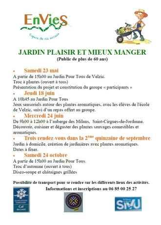 Jardin Plaisir et Mieux Manger 