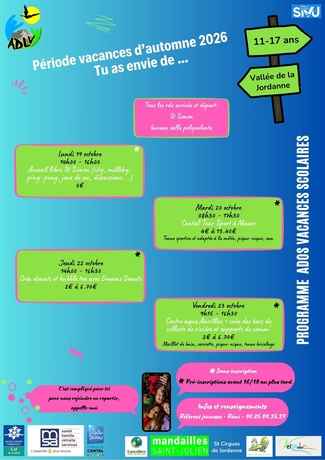 26 10 Programme vacs scolaire SIVU Jeunesse